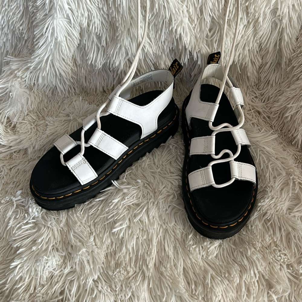 Dr. Marten’s white gladiator sandals